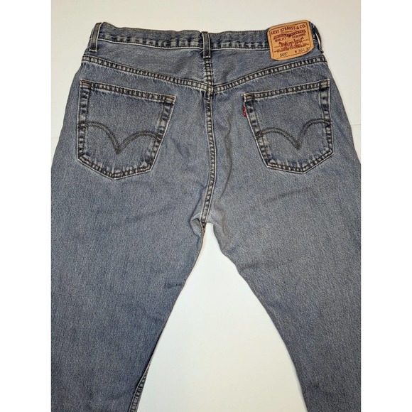 Levi's 505 Light Wash Regular Fit Jeans Size 36x32 - Picture 8 of 13